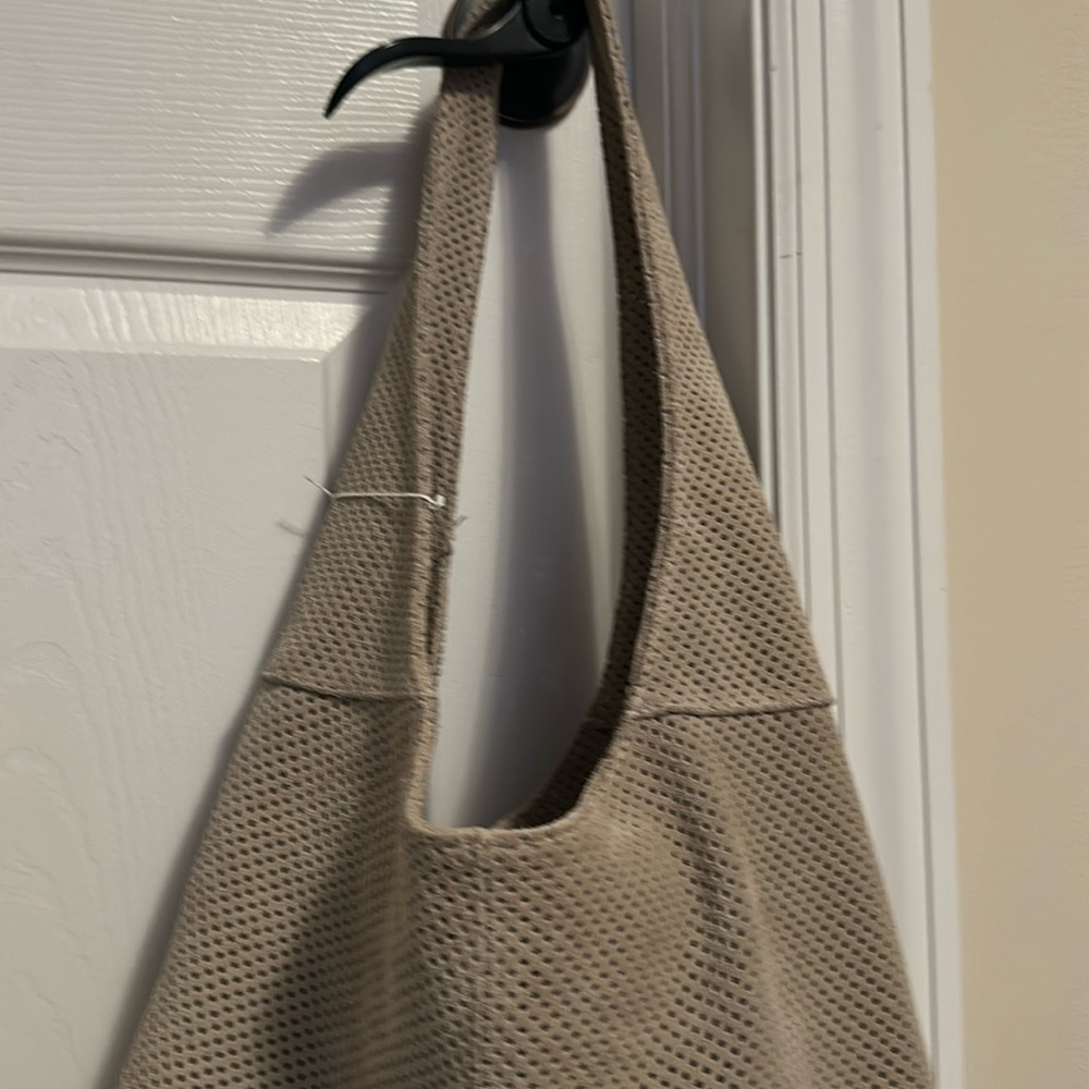 Brand New Vera Pelle Made in Italy taupe Leather Suede Hobo Shoulder Bag - Picture 3 of 16